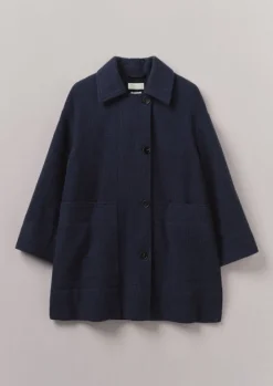 TOAST Cotton Wool Pea Coat-Women Coats & Jackets