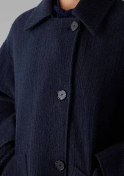TOAST Cotton Wool Pea Coat-Women Coats & Jackets