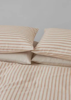TOAST Ines Flannel Stripe Cotton Duvet Cover- Textiles|Bed Linen