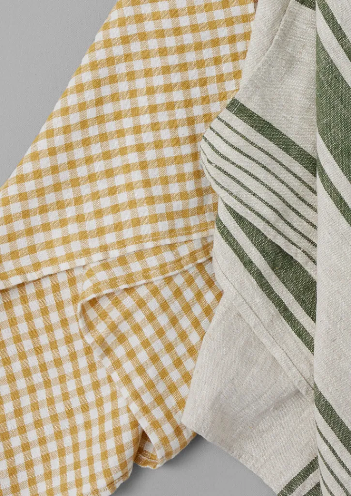 TOAST Irregular Stripe Linen Tea Towel- Textiles|Aprons & Tea Towels