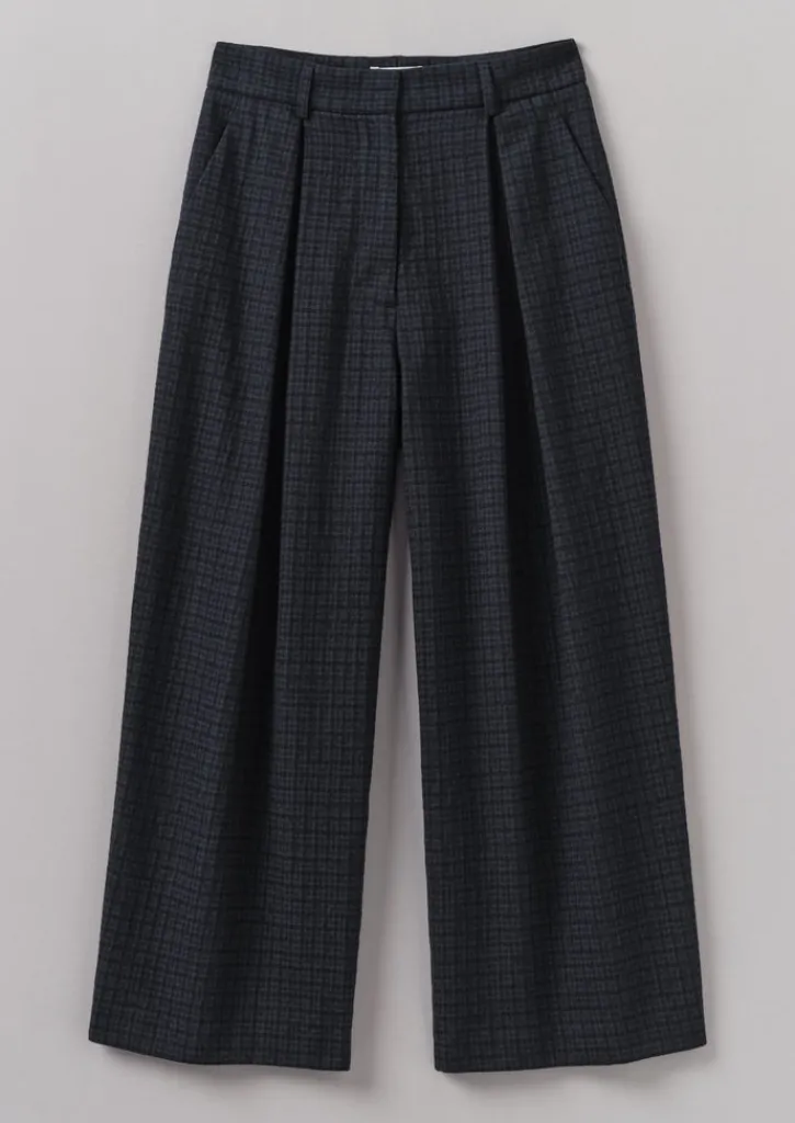 TOAST Jude Check Wool Trousers-Women Trousers
