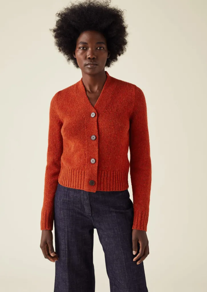 TOAST Kaia V-Neck Wool Cardigan-Women Knitwear