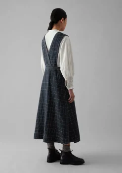 TOAST Kantha Stitched Wrap Pinafore Dress-Women Dresses