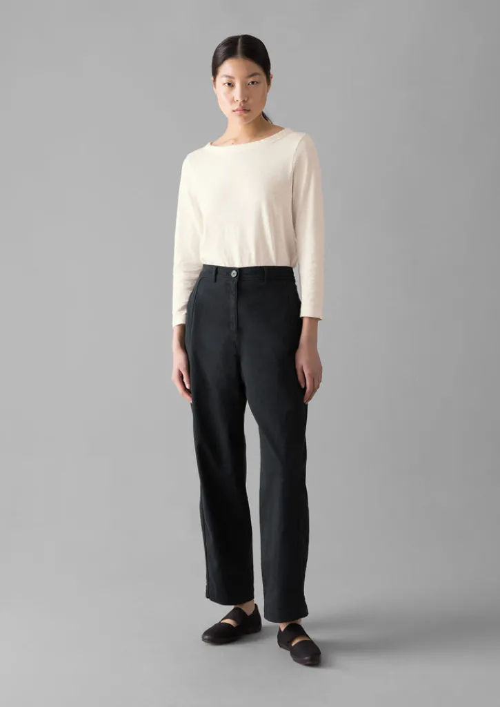 TOAST Kathe Flat Front Cotton Twill Trousers-Women Trousers