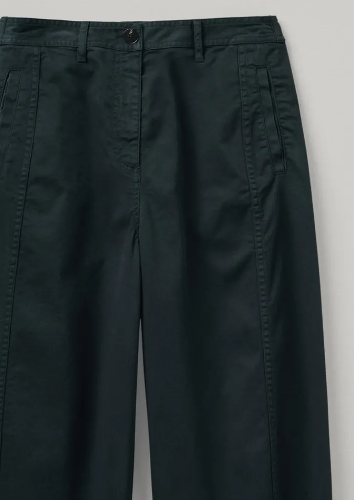 TOAST Kathe Flat Front Cotton Twill Trousers-Women Trousers