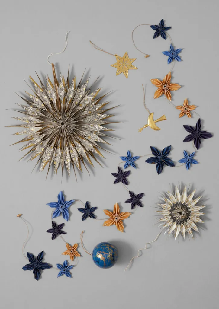 TOAST Large Hanging Lokta Paper Star- Christmas Decorations