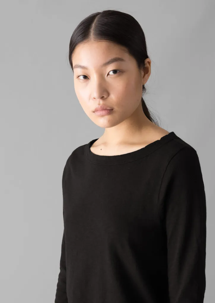 TOAST Lia Garment Dyed Boat Neck Tee-Women Jersey|Tops & Tees