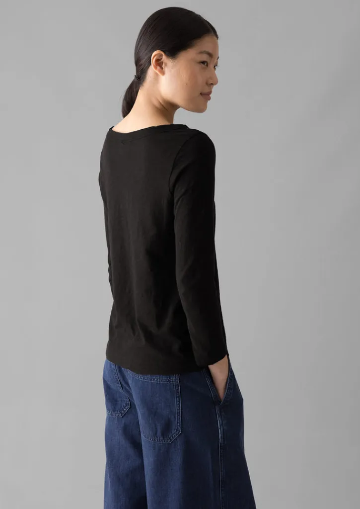 TOAST Lia Garment Dyed Boat Neck Tee-Women Jersey|Tops & Tees
