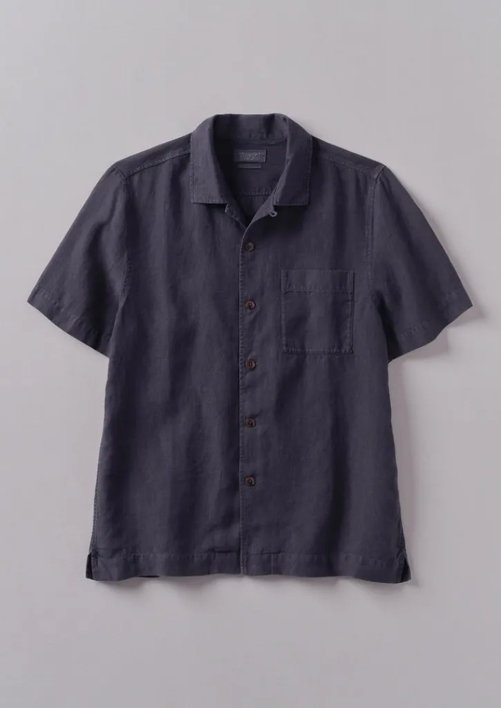 TOAST Linen Short Sleeve Shirt- Linen|Shirts