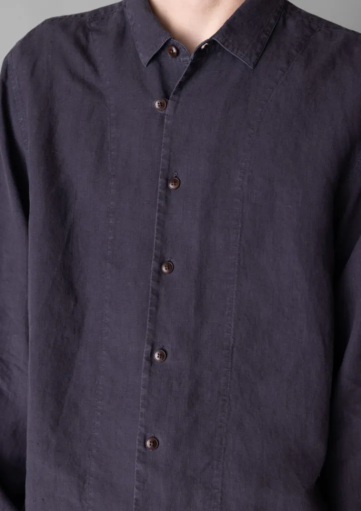 TOAST Loop Button Linen Shirt- Shirts