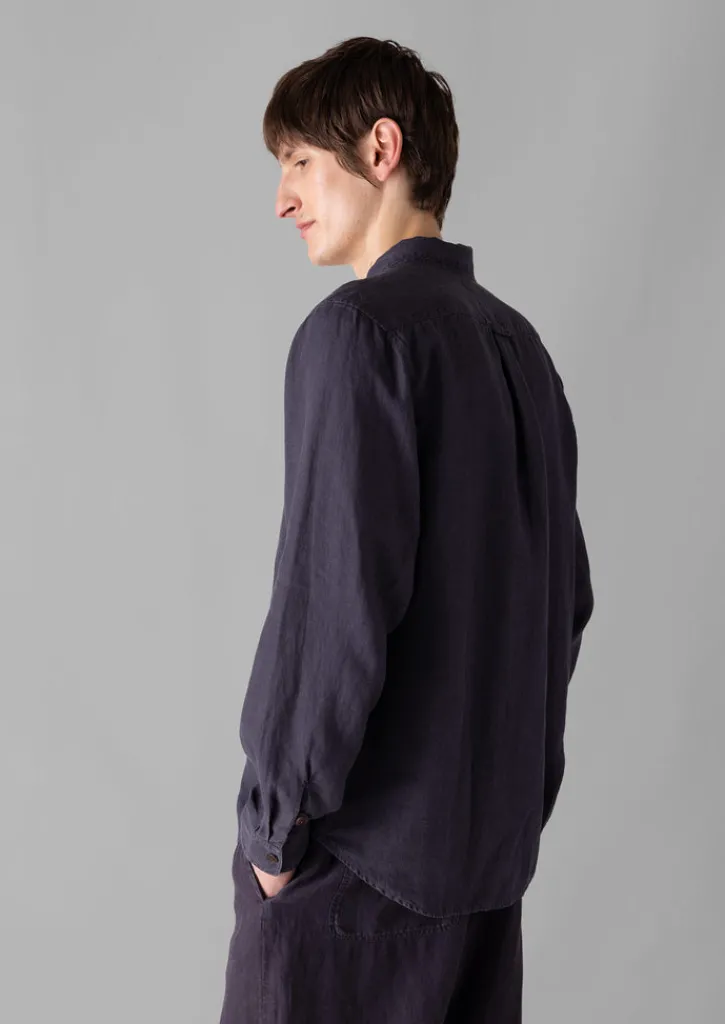 TOAST Loop Button Linen Shirt- Shirts