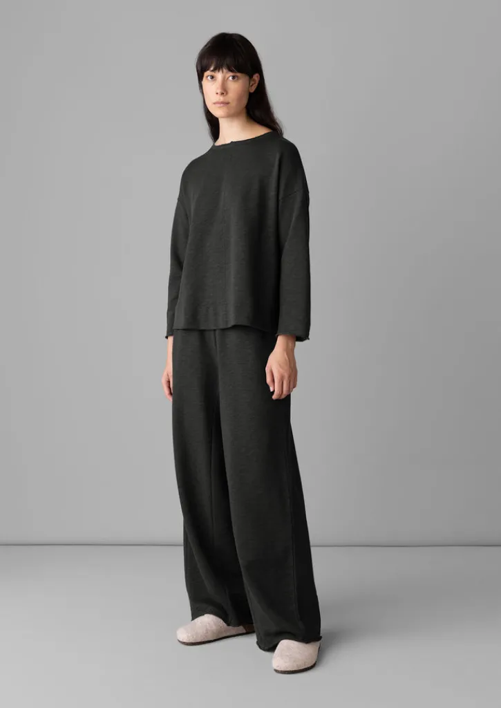 TOAST Loopback Jersey Wide Leg Trousers-Women Jersey|Loungewear