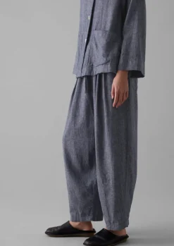 TOAST Minako Cotton Linen Twill Trousers-Women Linen|Loungewear