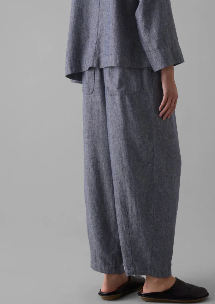 TOAST Minako Cotton Linen Twill Trousers-Women Linen|Loungewear
