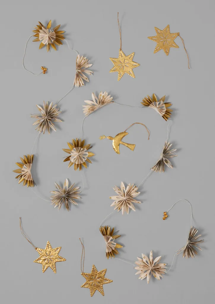 TOAST Mini Palm Lokta Paper Garland- Christmas Decorations