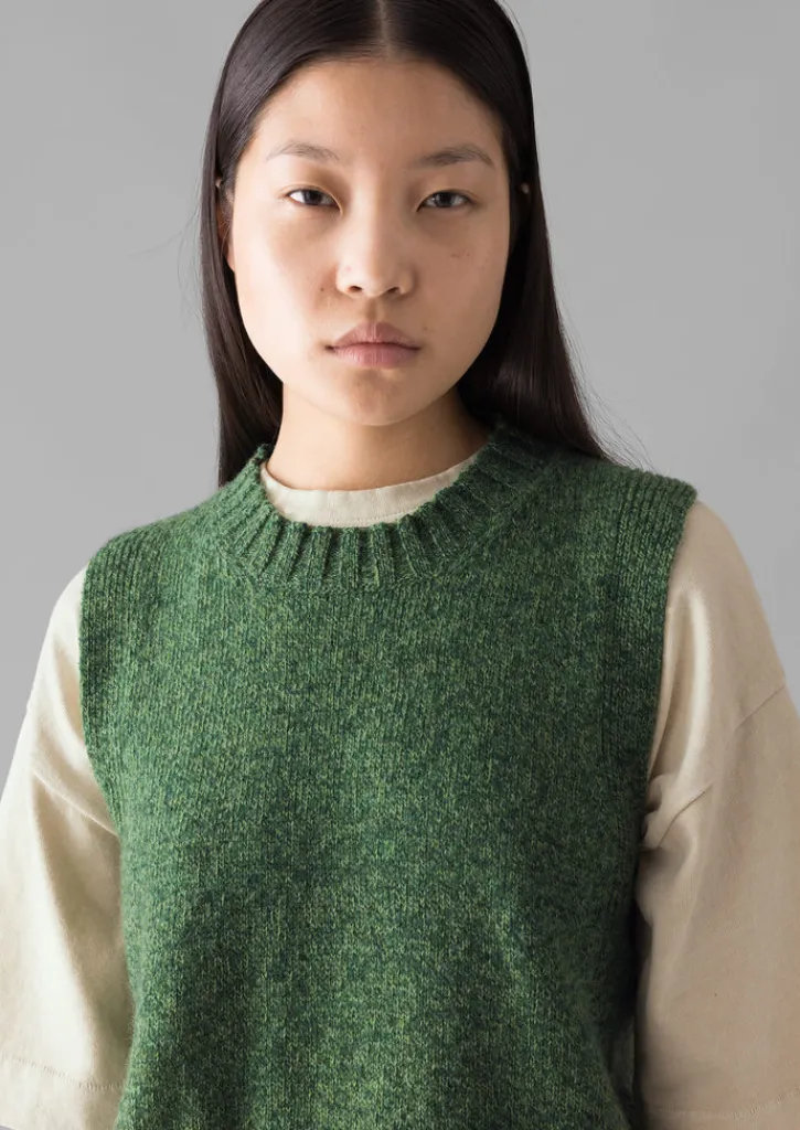 TOAST Neat Mouline Wool Tank-Women Knitwear