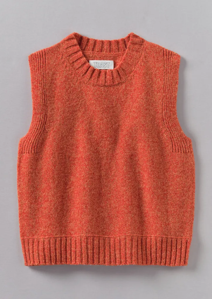 TOAST Neat Mouline Wool Tank-Women Knitwear