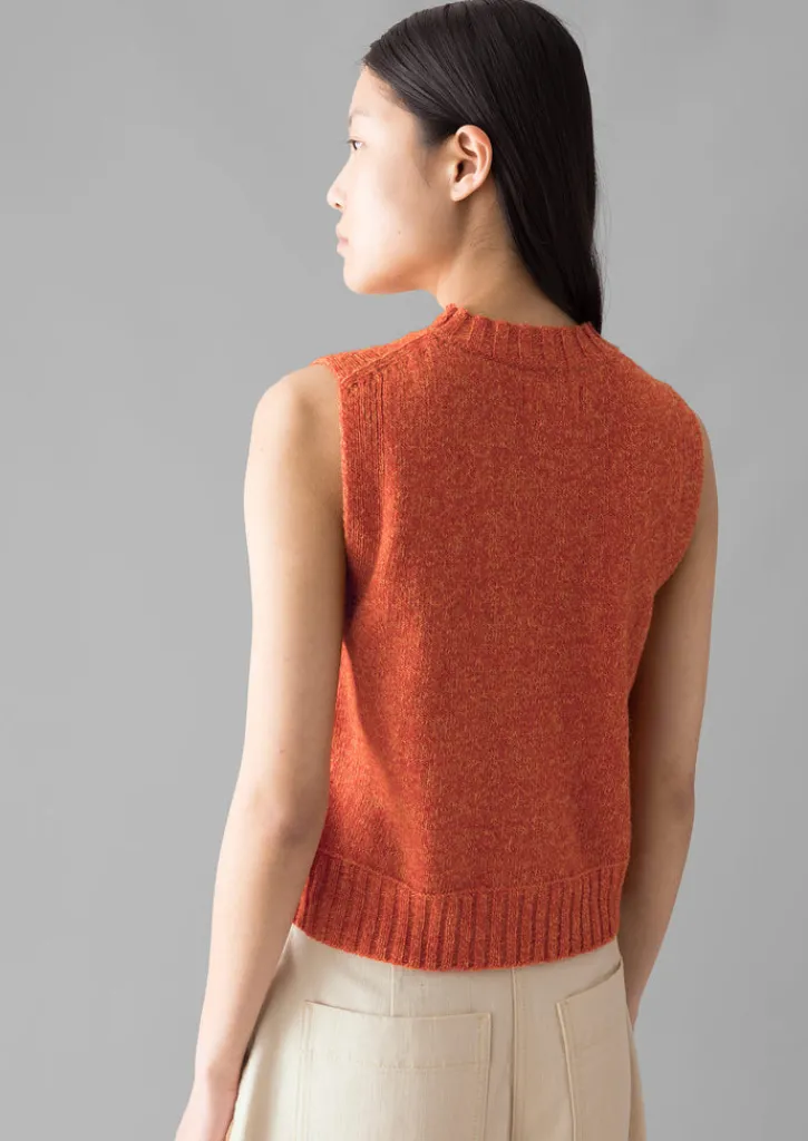 TOAST Neat Mouline Wool Tank-Women Knitwear