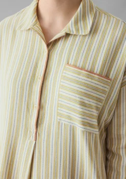 TOAST Nova Stripe Flannel Nightshirt-Women Nightwear