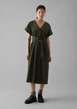 TOAST Organic Needlecord Wrap Front Dress-Women Cord|Dresses