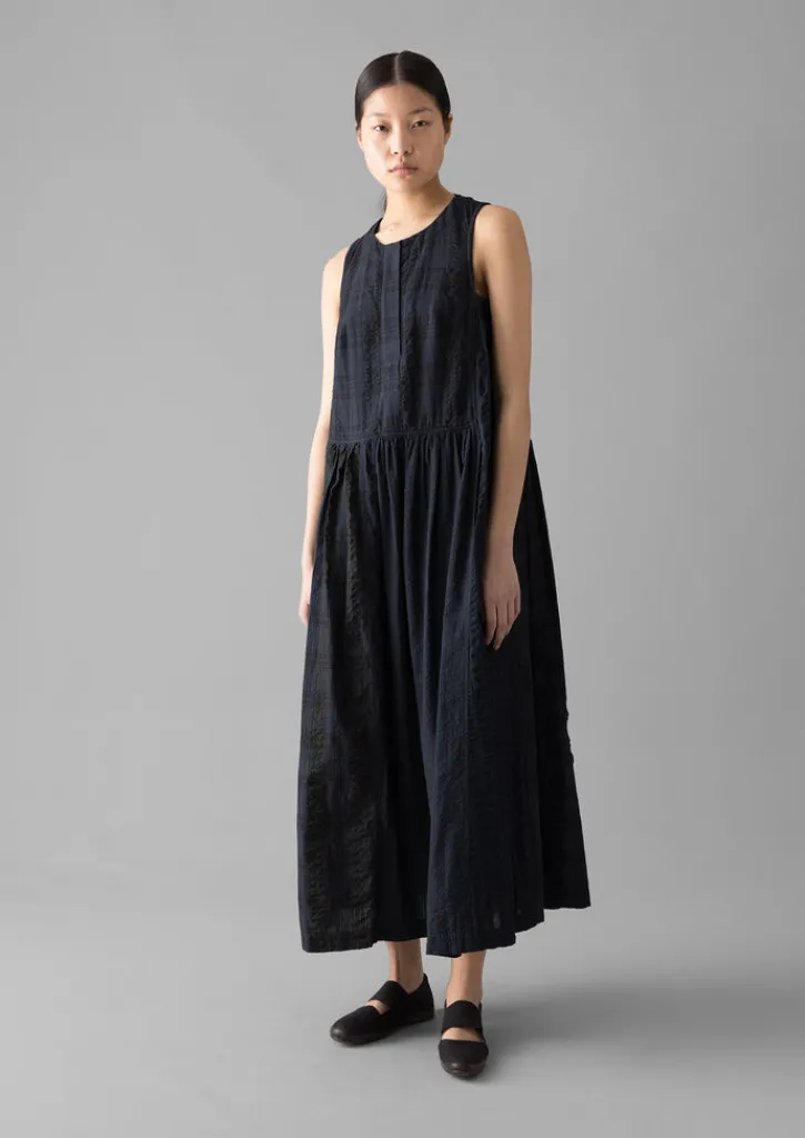 TOAST Overdyed Check Seersucker Dress-Women Loungewear|Dresses