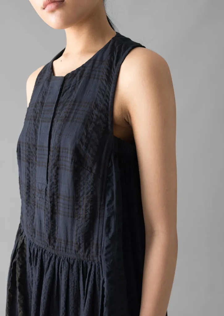 TOAST Overdyed Check Seersucker Dress-Women Loungewear|Dresses