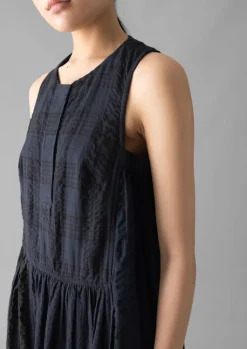 TOAST Overdyed Check Seersucker Dress-Women Loungewear|Dresses
