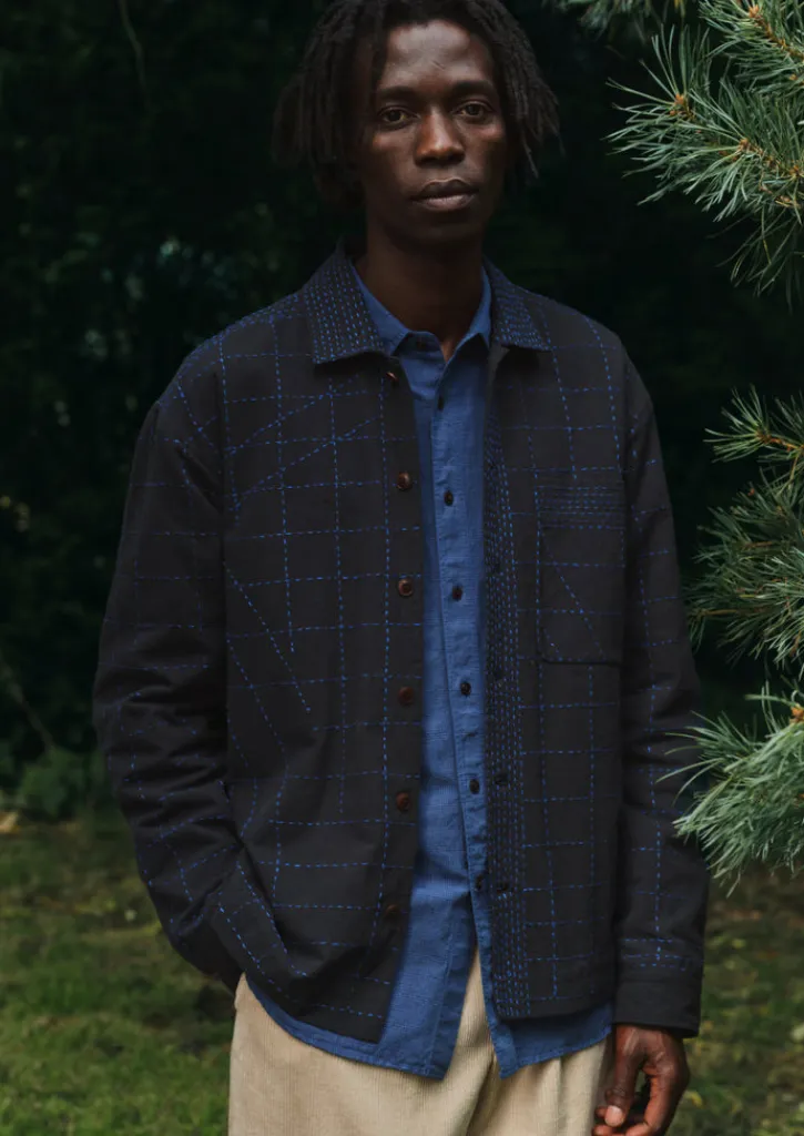 TOAST Overdyed Check Workwear Shirt- Workwear|Shirts