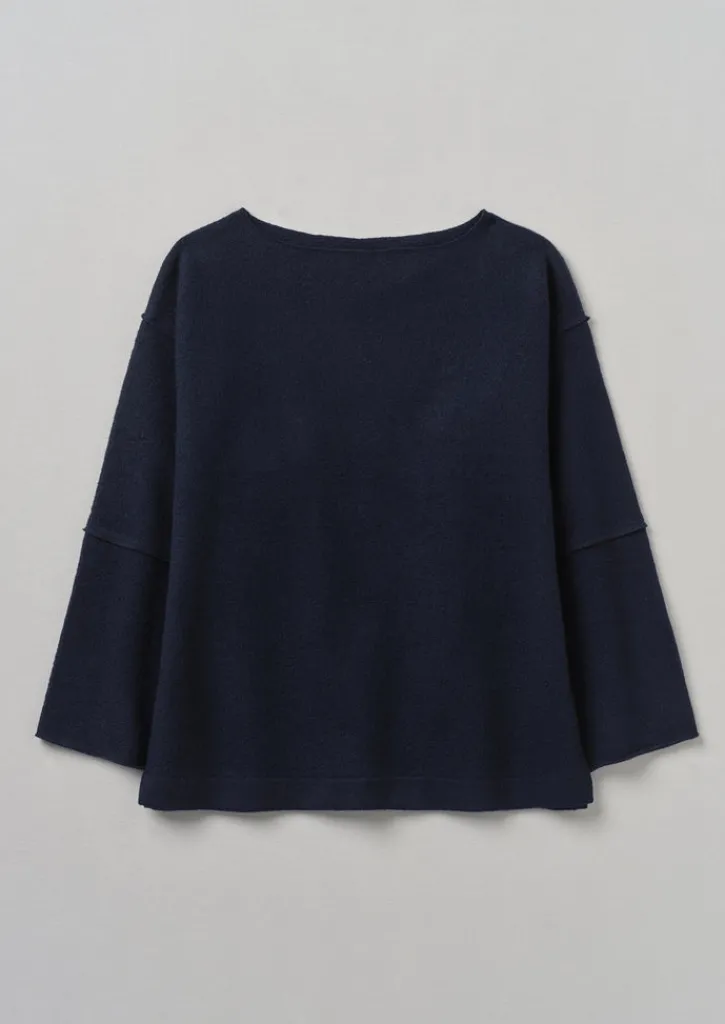 TOAST Panelled Boiled Wool Sweater-Women Knitwear
