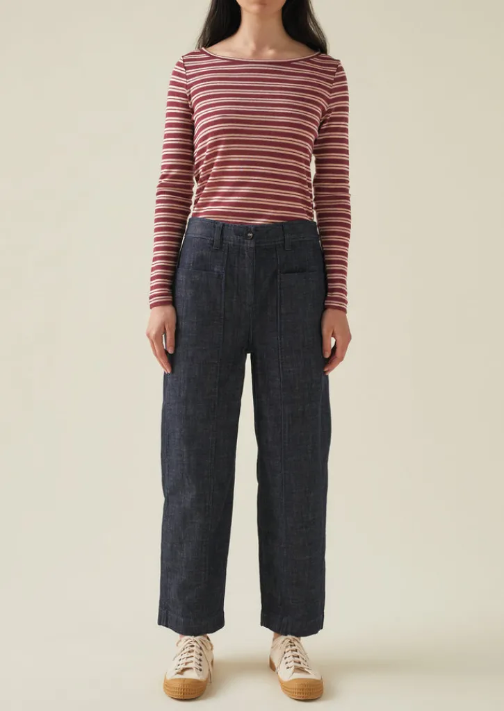 TOAST Panelled Organic Denim Trousers-Women Denim|Workwear