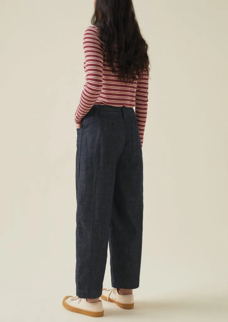 TOAST Panelled Organic Denim Trousers-Women Denim|Workwear