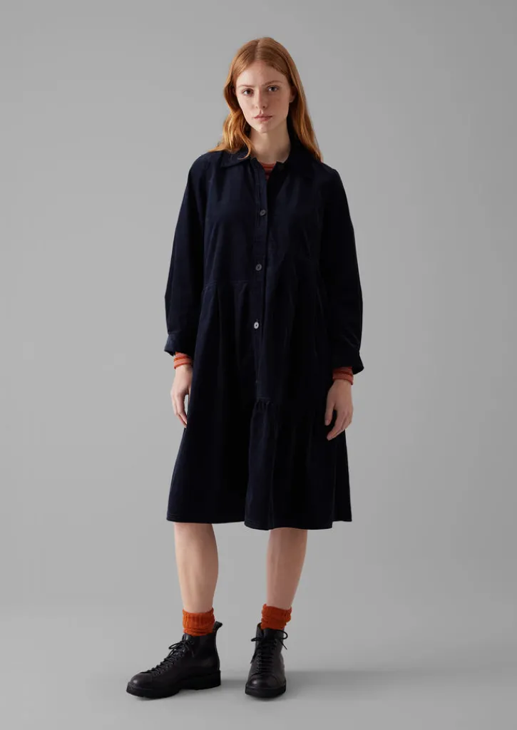TOAST Panelled Organic Needlecord Dress-Women Cord|Dresses