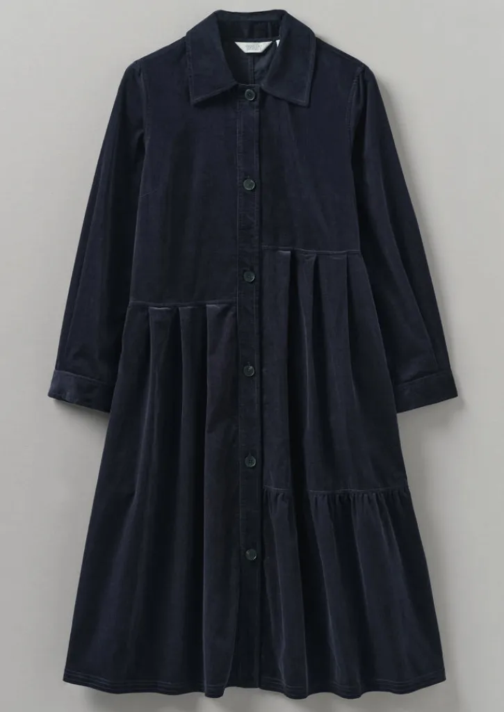 TOAST Panelled Organic Needlecord Dress-Women Cord|Dresses