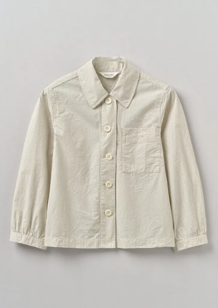 TOAST Patch Pocket Stripe Organic Cotton Shirt-Women Shirts|Tops & Tees
