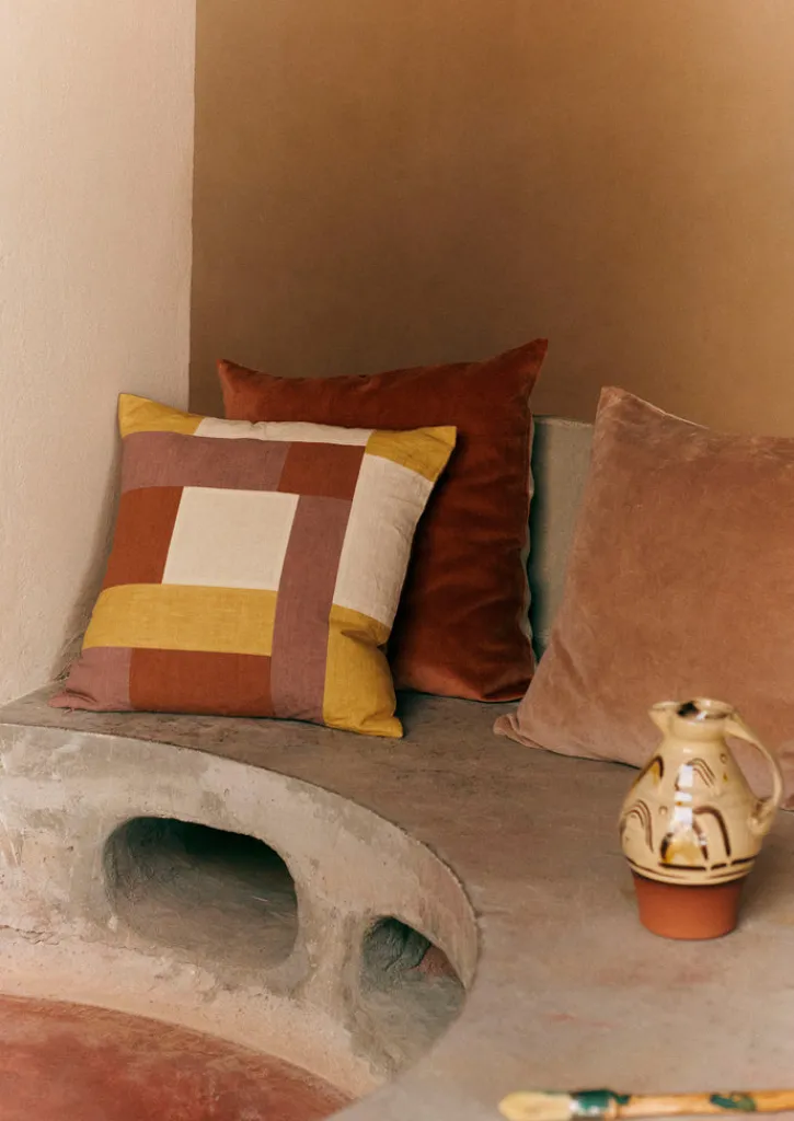 TOAST Patchwork Linen Cushion Cover- Textiles|Cushions & Covers