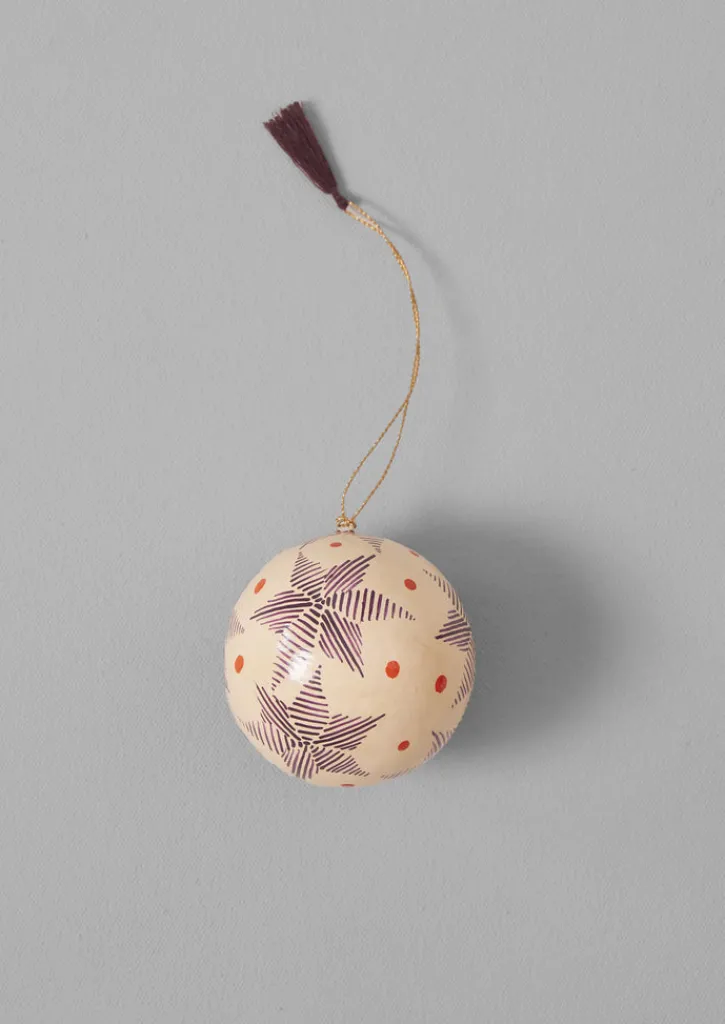 TOAST Pointed Star Hand Painted Bauble- Christmas Decorations