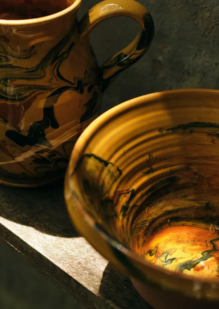 TOAST Poterie Barbotine Marbled Pouring Bowl- Ceramics|Tableware