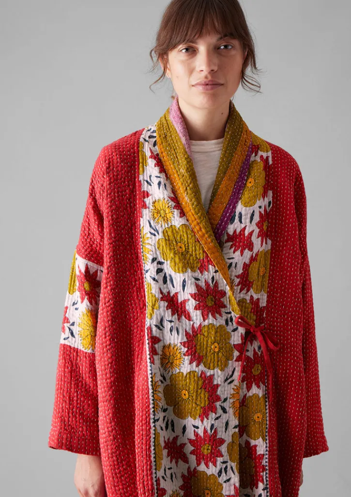 TOAST Repurposed Kantha Coat-Women Gowns|Nightwear