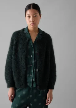 TOAST Ribbed Mohair Blend Cardigan-Women Knitwear