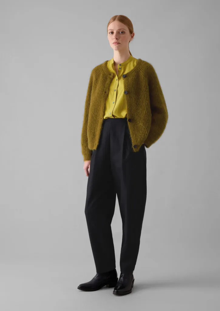 TOAST Ribbed Mohair Blend Cardigan-Women Cashmere|Knitwear