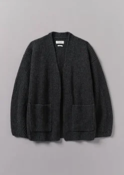 TOAST Ribbed Wool Knitted Cardigan-Women Knitwear
