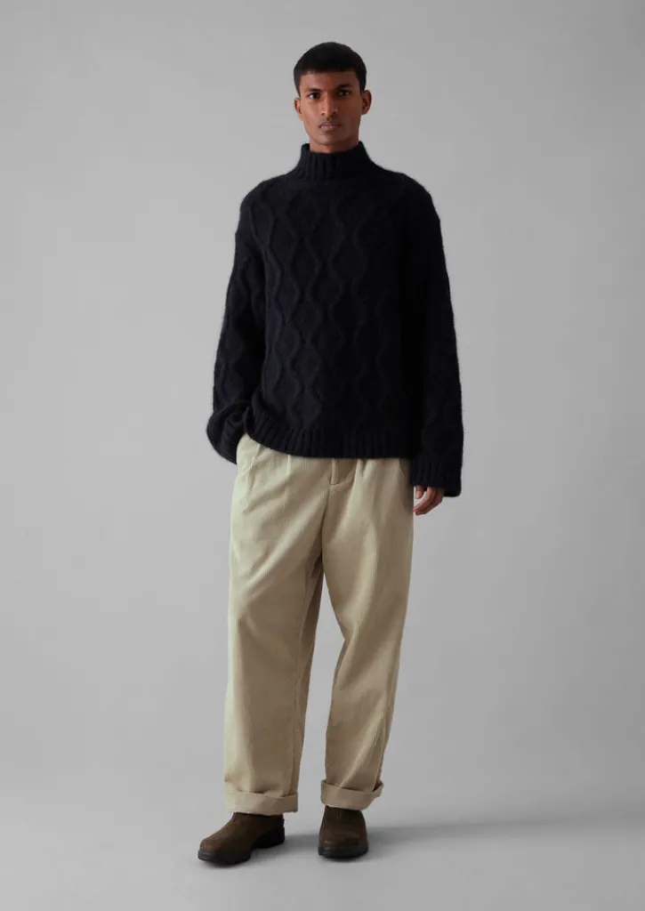 TOAST Roll Neck Cable Knit Sweater- Knitwear