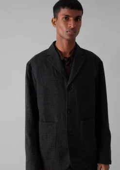 TOAST Seersucker Wool Cotton Blazer- Coats & Jackets