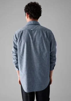 TOAST Selvedge Cotton Chambray Shirt- Shirts