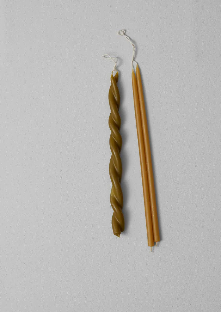 TOAST Skar Organics Beeswax Twist Dinner Candle- Candles & Holders