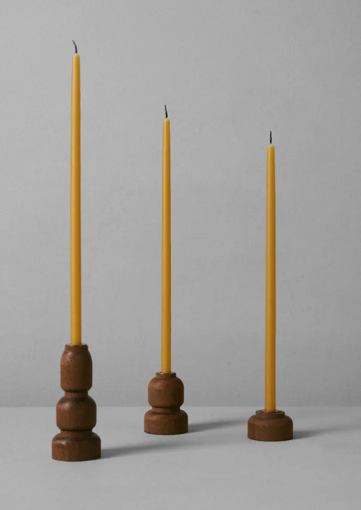 TOAST Skar Organics Slim Beeswax Dinner Candle Set- Candles & Holders