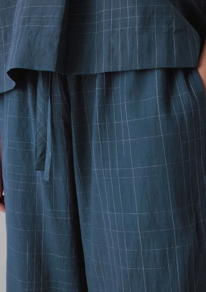 TOAST Sketched Check Cotton Pyjama Trousers-Women Nightwear