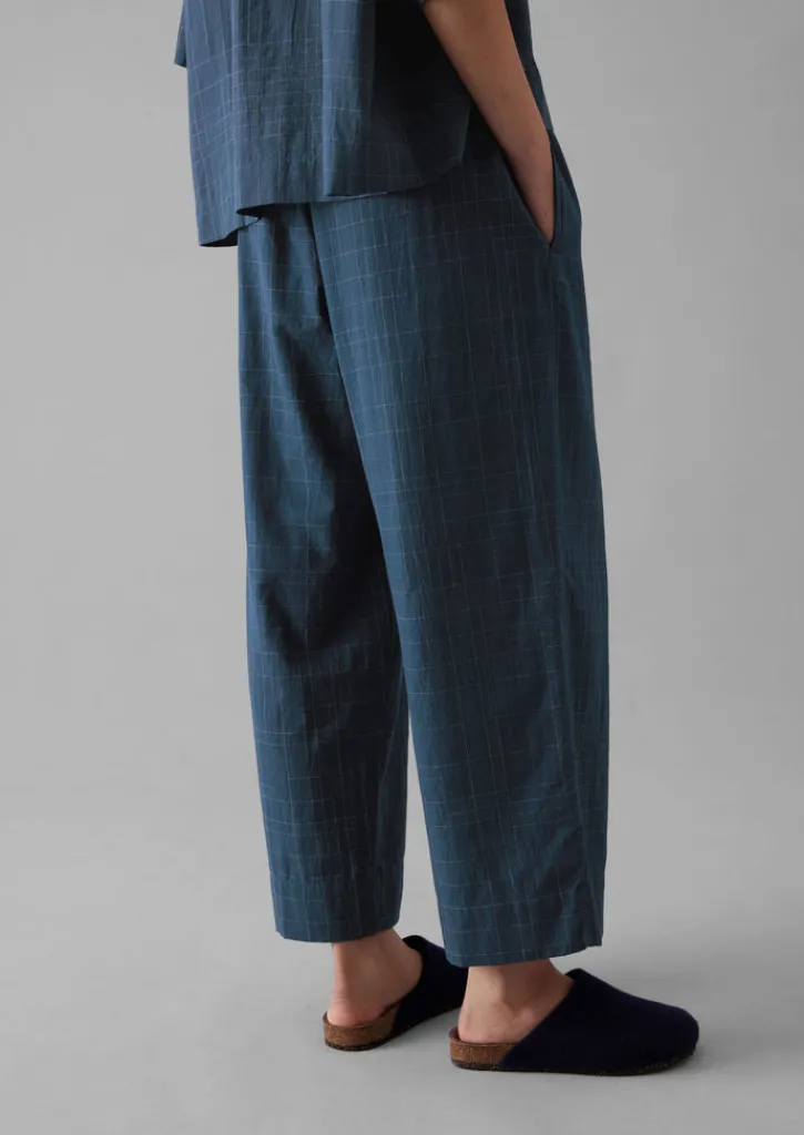 TOAST Sketched Check Cotton Pyjama Trousers-Women Nightwear