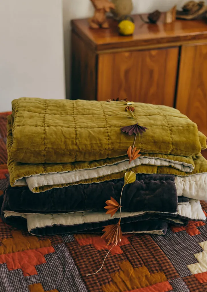 TOAST Stacked Check Patchwork Quilt- Textiles|Blankets & Throws