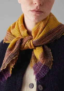TOAST Stellar Boiled Wool Check Scarf-Women Hats, Scarves & Gloves